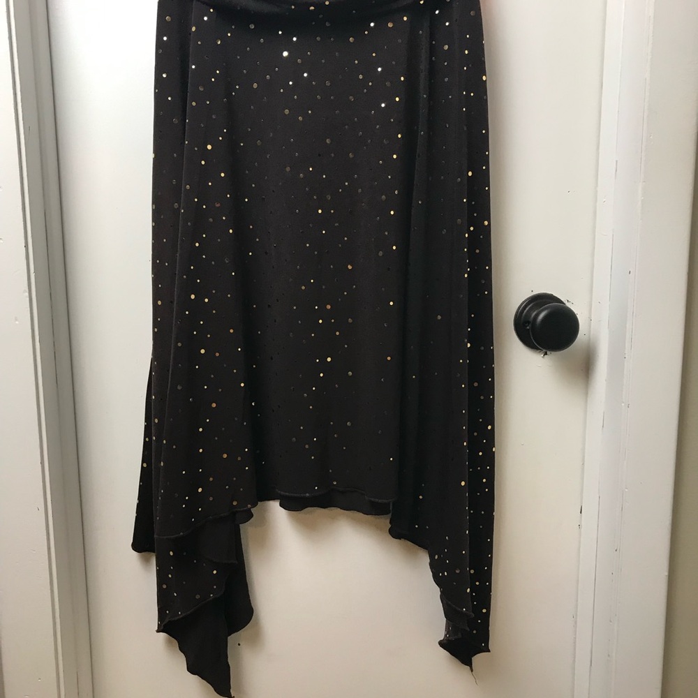 EnFocus Studio gold Sequins Asymmetrical Ruched Halter Dress Size 10 NWOT - Picture 3 of 11